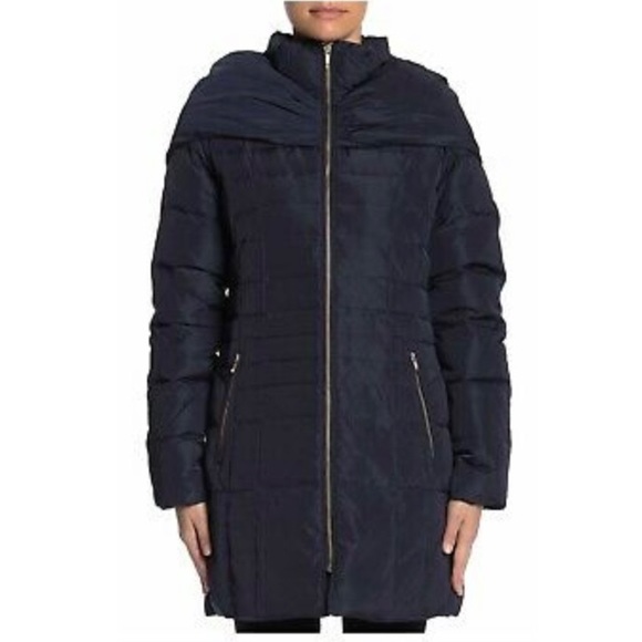 NEW Cole Haan Zip-front Down Jacket - Picture 3 of 9
